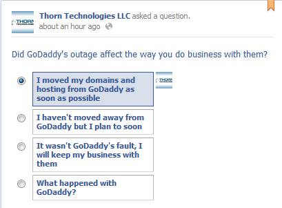 Poll: Did GoDaddy’s Outage Affect the Way You Do Business With Them?