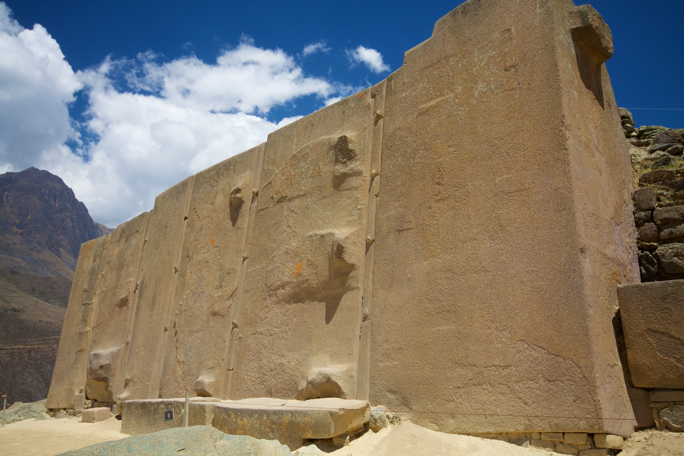 Wall of Six Monoliths in Ollantaytambo, Peru